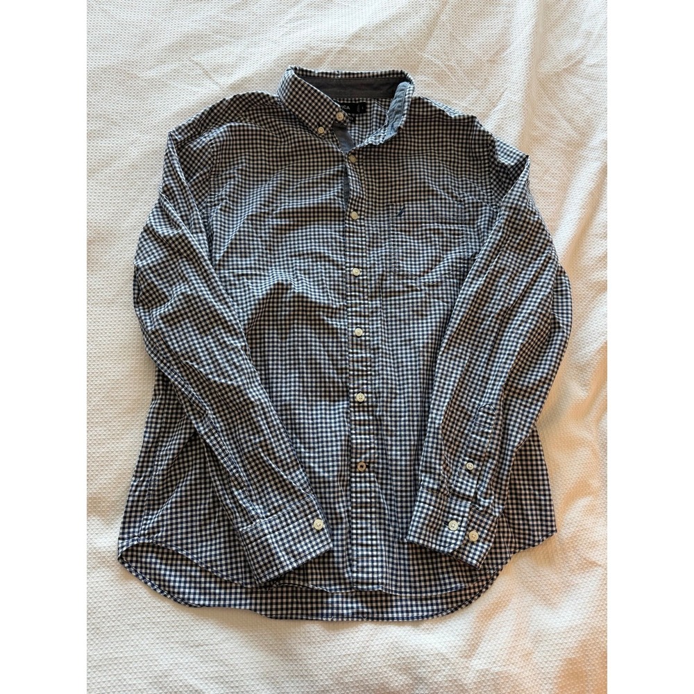 Nautica Classic Fit Long Sleeve Button Up Shirt Men's Size Large